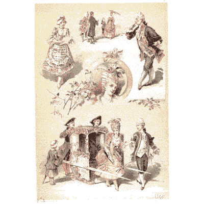 Costume figure sketches - Dekorative Vorbilder, Volume 4 - 1892
