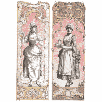 Panels with standing women - Dekorative Vorbilder, Volume 4 - 1892