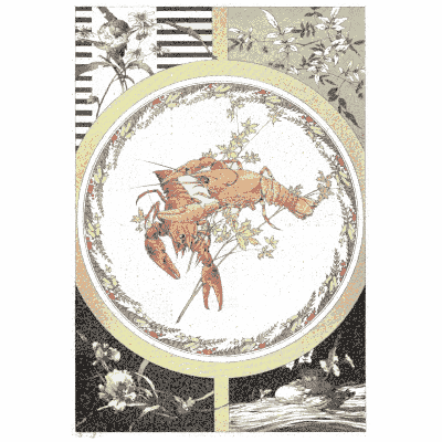 Plate design with a crayfish - Dekorative Vorbilder, Volume 4 - 1892