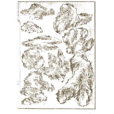 Rock studies 02 - Hokusai Manga, Volume 2 - 1868