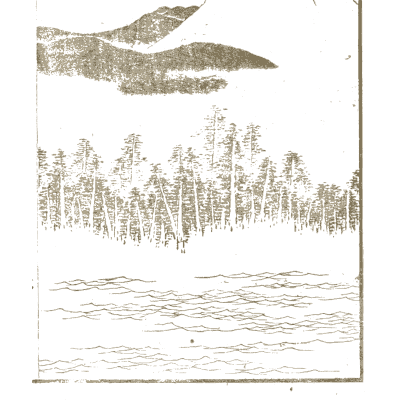 Pine forest by the sea - Hokusai Manga, Volume 5 - 1868