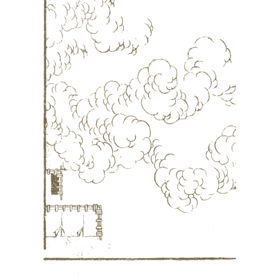 Billowing smoke clouds - Hokusai Manga, Volume 9 - 1868