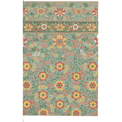 Floral scroll panel with border - Examples of Chinese Ornament - 1867
