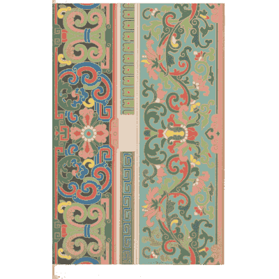 Cloud scroll border bands - Examples of Chinese Ornament - 1867