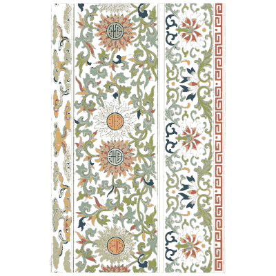 Chinese floral border strips - Examples of Chinese Ornament - 1867