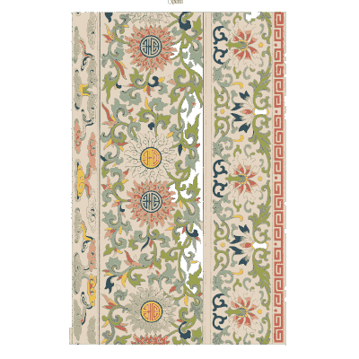 Floral border strips - Examples of Chinese Ornament - 1867