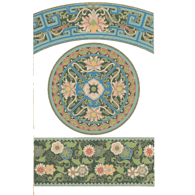 Arched band with a lotus roundel - Examples of Chinese Ornament - 1867