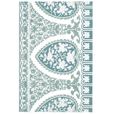 Teal pendant medallion border - Examples of Chinese Ornament - 1867