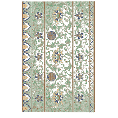 Green column border panel - Examples of Chinese Ornament - 1867