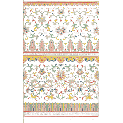Sprigged ground with border bands - Examples of Chinese Ornament - 1867