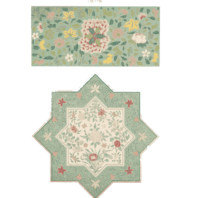 Eight-pointed star panel 01 - Examples of Chinese Ornament - 1867