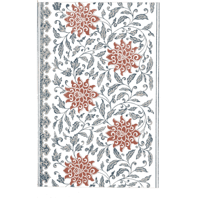 Red chrysanthemum scroll - Examples of Chinese Ornament - 1867