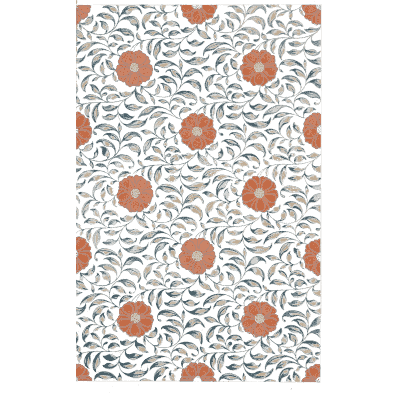 Red flower spot pattern - Examples of Chinese Ornament - 1867