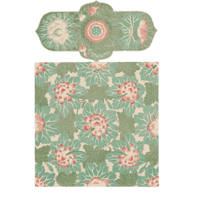 Blossom ground with a shaped cartouche - Examples of Chinese Ornament - 1867