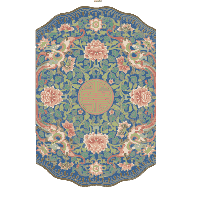Scalloped lotus medallion - Examples of Chinese Ornament - 1867