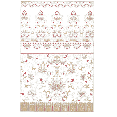 Shou character bands - Examples of Chinese Ornament - 1867