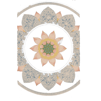 Lotus rosette medallion - Examples of Chinese Ornament - 1867