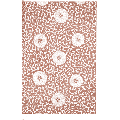 Red scroll ground with white flowers - Examples of Chinese Ornament - 1867