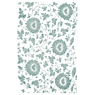 Teal lotus scroll 02 - Examples of Chinese Ornament - 1867
