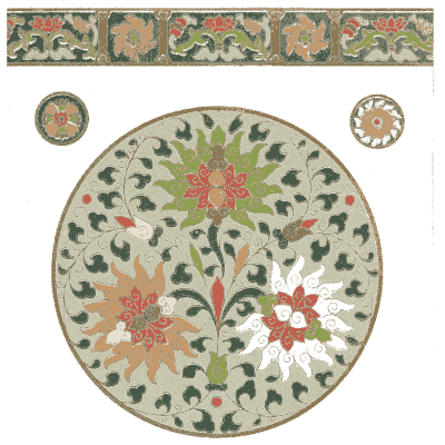 Enamel flower roundel - Examples of Chinese Ornament - 1867