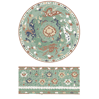 Dragon roundel with band - Examples of Chinese Ornament - 1867
