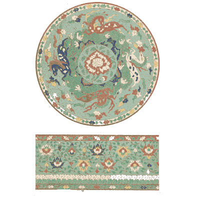 Dragon roundel - Examples of Chinese Ornament - 1867