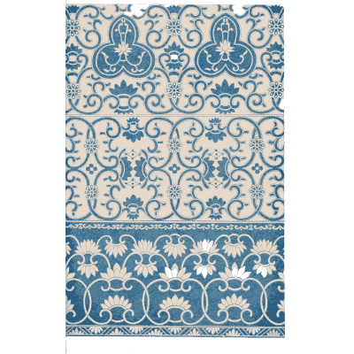 Blue and white scroll panel - Examples of Chinese Ornament - 1867