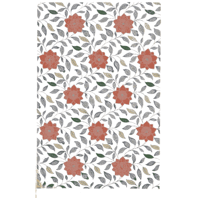 Red flower and leaf spot pattern - Examples of Chinese Ornament - 1867