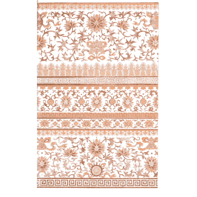 Red floral bands - Examples of Chinese Ornament - 1867