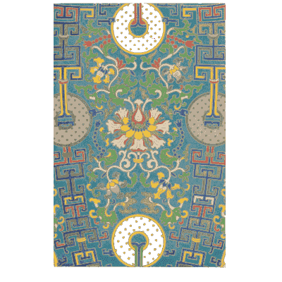 Fret ground with lotus discs - Examples of Chinese Ornament - 1867