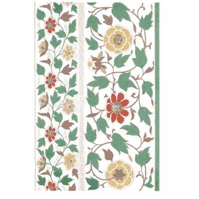 Ivy and rose strips - Examples of Chinese Ornament - 1867