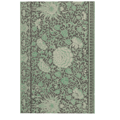 Dense floral panel in green - Examples of Chinese Ornament - 1867