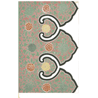 Scalloped floral panel - Examples of Chinese Ornament - 1867