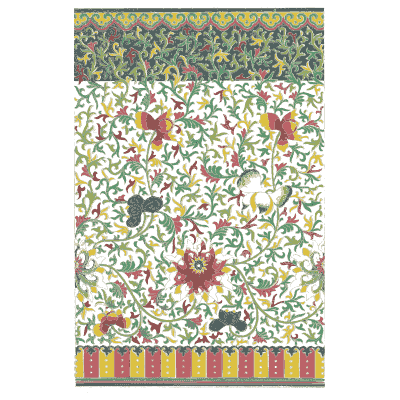 Chinese floral panel with borders - Examples of Chinese Ornament - 1867