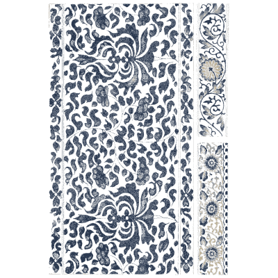 Navy scroll pattern with border - Examples of Chinese Ornament - 1867