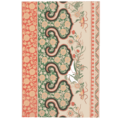 Scrolled edge border - Examples of Chinese Ornament - 1867