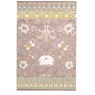 Pink brocade with lotus - Examples of Chinese Ornament - 1867