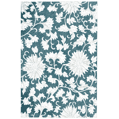 Teal chrysanthemum pattern - Examples of Chinese Ornament - 1867