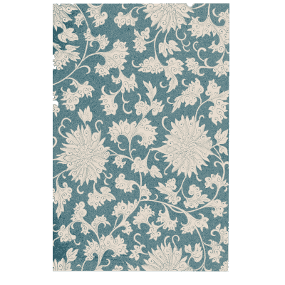 Chrysanthemums on teal - Examples of Chinese Ornament - 1867