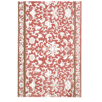 Red lotus field with border - Examples of Chinese Ornament - 1867