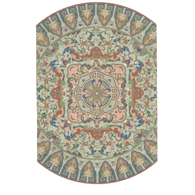 Arched medallion panel - Examples of Chinese Ornament - 1867