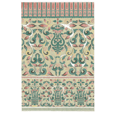 Cream and green vase bands - Examples of Chinese Ornament - 1867