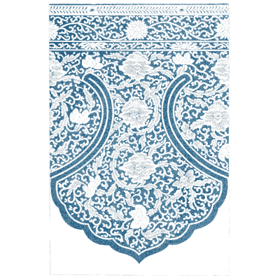 Blue cloud collar panel - Examples of Chinese Ornament - 1867