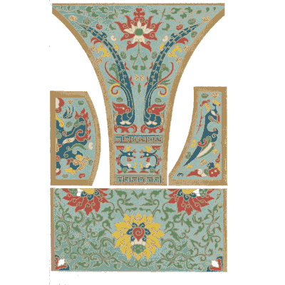 Vase outline panels - Examples of Chinese Ornament - 1867