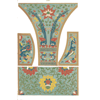 Fan spandrel set with a border - Examples of Chinese Ornament - 1867