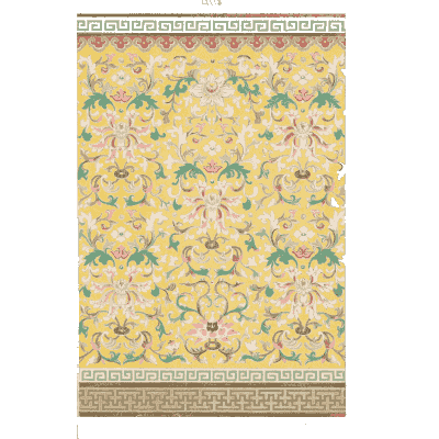 Yellow scroll ground with fret - Examples of Chinese Ornament - 1867