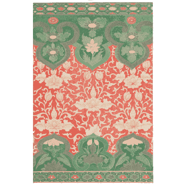 Red and green banded panel - Examples of Chinese Ornament - 1867