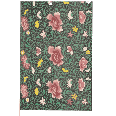 Pink peonies on a dark ground - Examples of Chinese Ornament - 1867