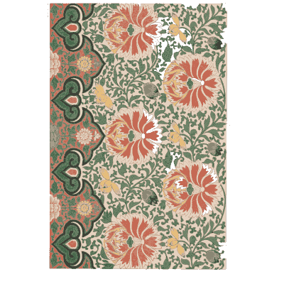 Palmette border on white - Examples of Chinese Ornament - 1867