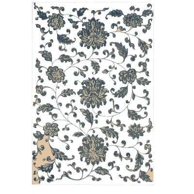 Blue flowers on white - Examples of Chinese Ornament - 1867